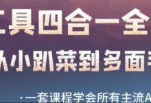 AI工具全能课，一套课程学会所有主流AI工具，从AI领域的小趴菜蜕变成AI技能多面手