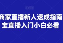 淘宝商家直播新人速成指南，淘宝直播入门小白必看