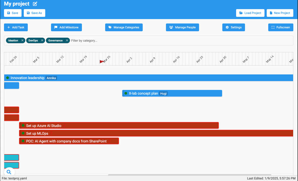 SimpleGantt，轻量级甘特图工具