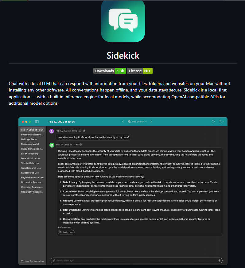 Sidekick，本地优先的macOS AI助手