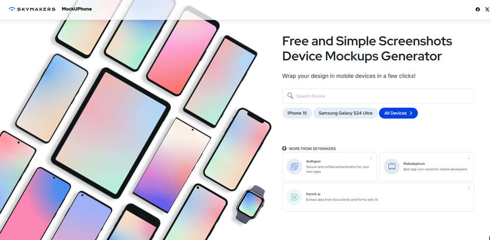 MockUPhone，在线手机套壳截图生成工具