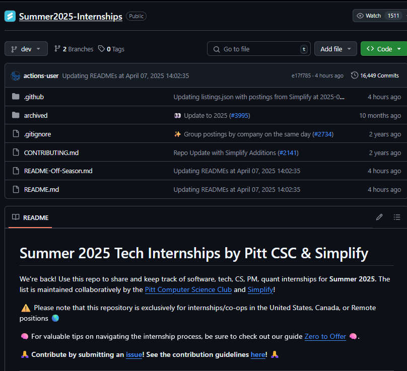 Summer 2025 Tech Internships，2025美国/加拿大夏季IT互联网公司实习岗位汇总
