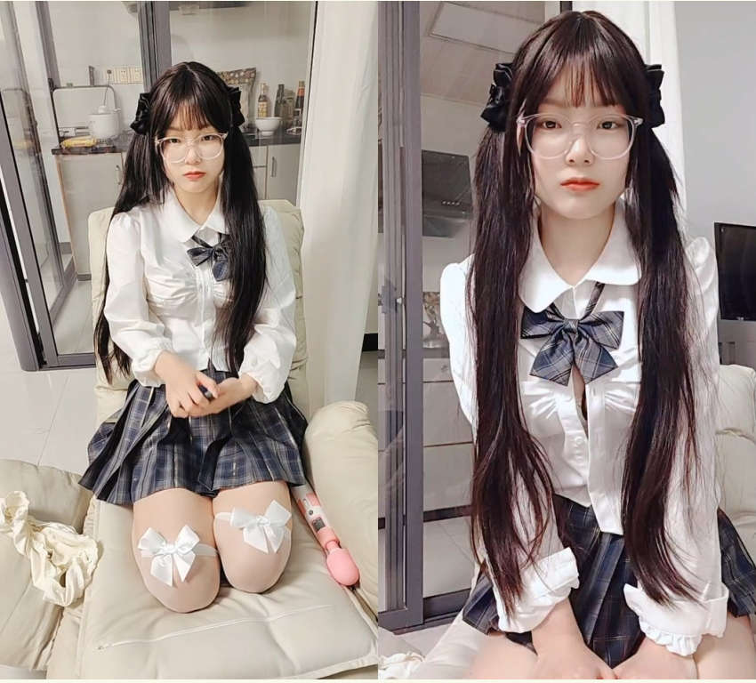 高颜清纯大波眼镜嫩妹【栗子喵】福利