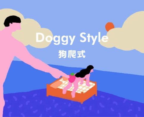 狗爬式让阴蒂、阴道同时高潮：从后面打屁股揉胸部女生绝顶的被征服体验