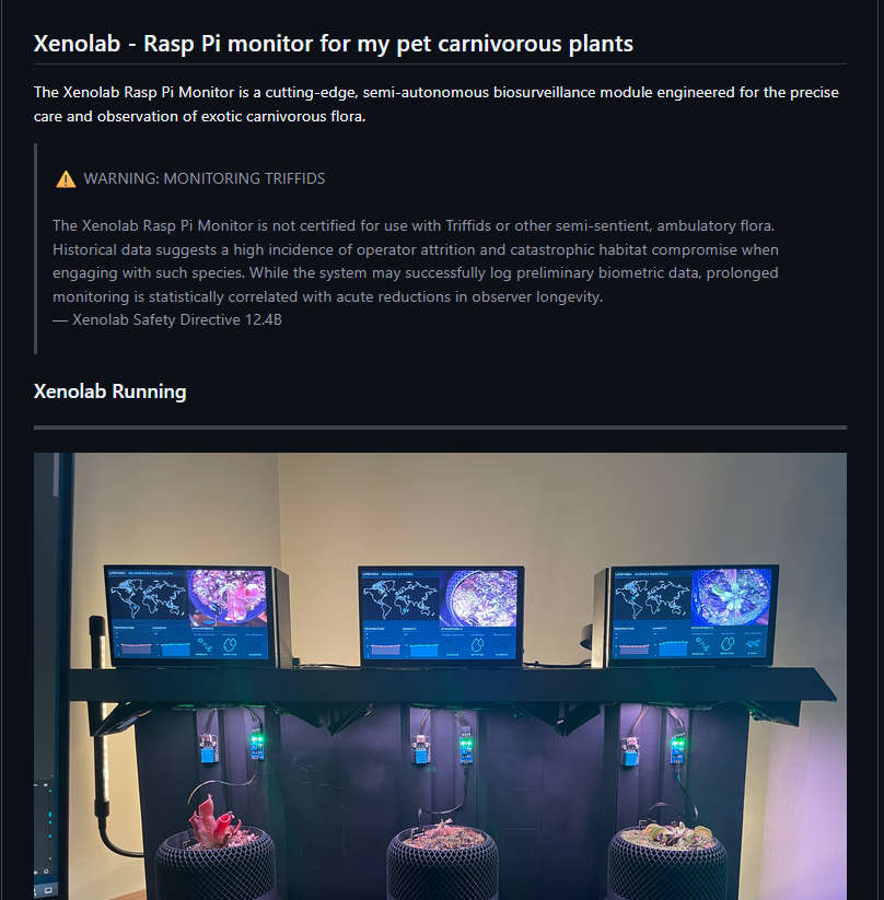 Xenolab，基于Rasp Pi的多肉植物检测仪，会对温度、湿度、阳光、风力、土壤水分等进行监控调节