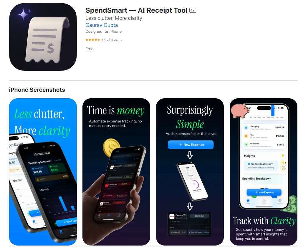 SpendSmart， 拍照就能记账的 iOS 应用，告别手动记账的烦恼，开源