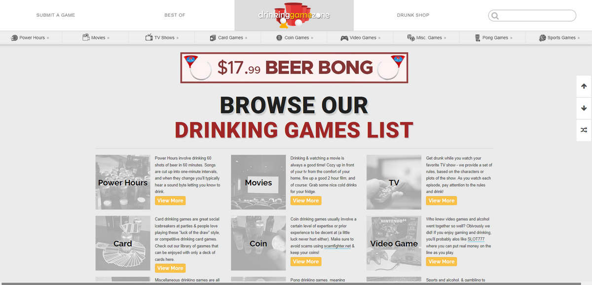 Drinking Game Zone，喝酒游戏大全