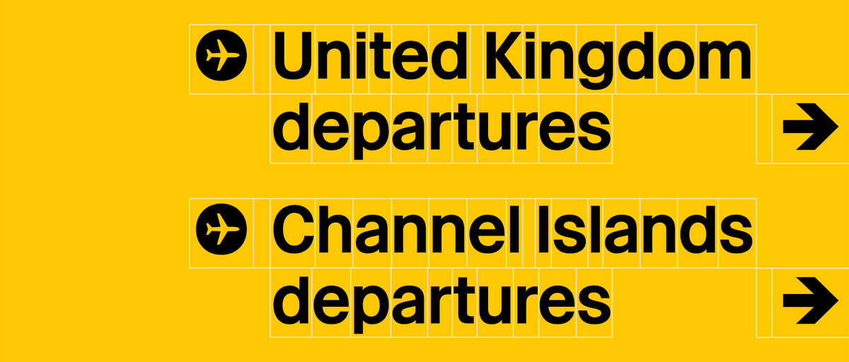 Airport Typeface，机场字体设计，收集了各种机场各种场合使用的字体
