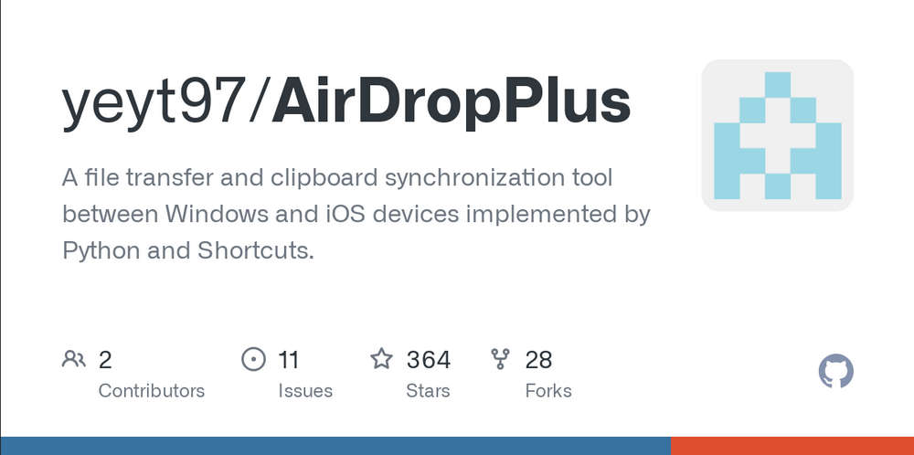 AirDropPlus，用于 iOS 设备和 Windows 电脑之间进行文件传输
