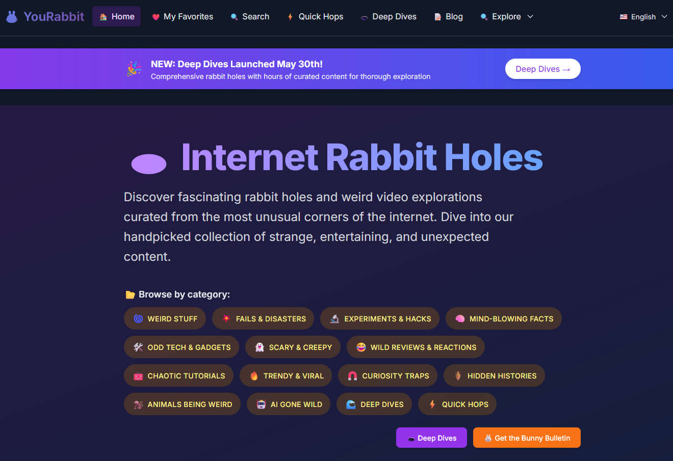 Yourabbit，发掘 YouTube 怪诞、创意、有趣视频内容