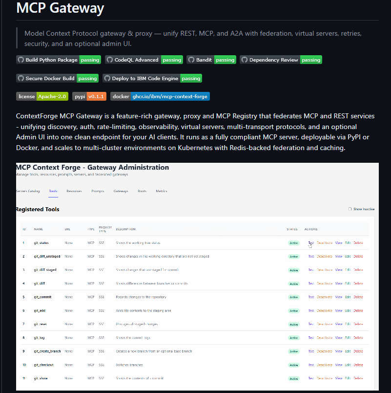 MCP Context Forge，IBM 开源的将 REST API 转换为 MCP 的服务