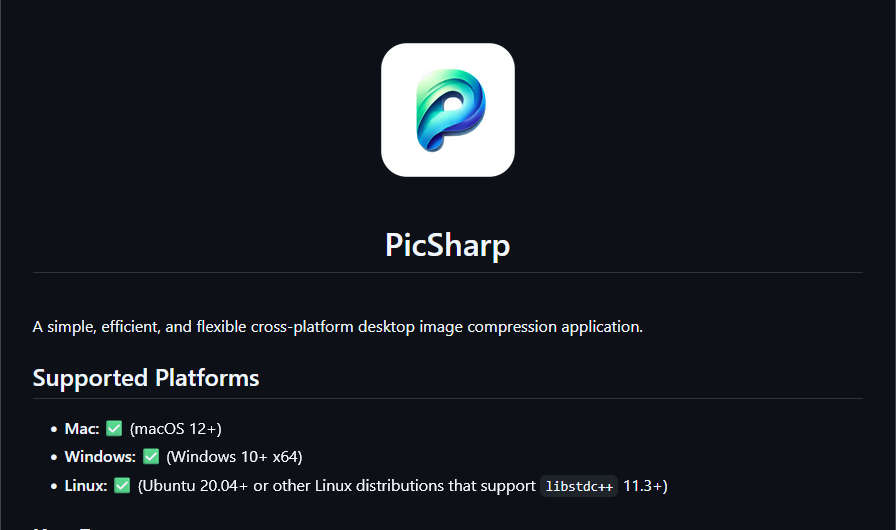 PicSharp，跨平台桌面图像压缩应用程序