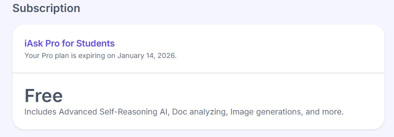 iAsk.ai 提供学生优惠