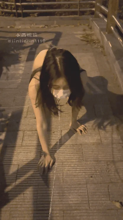 小雨绵绵&苏幸-美少女与御姐各种车库和马路上被牵着狗链一直爬[15V/5.94G]