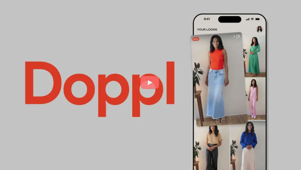 Doppl，Google AI 试衣神器，上传照片可预览效果，视频效果和照镜子没区别