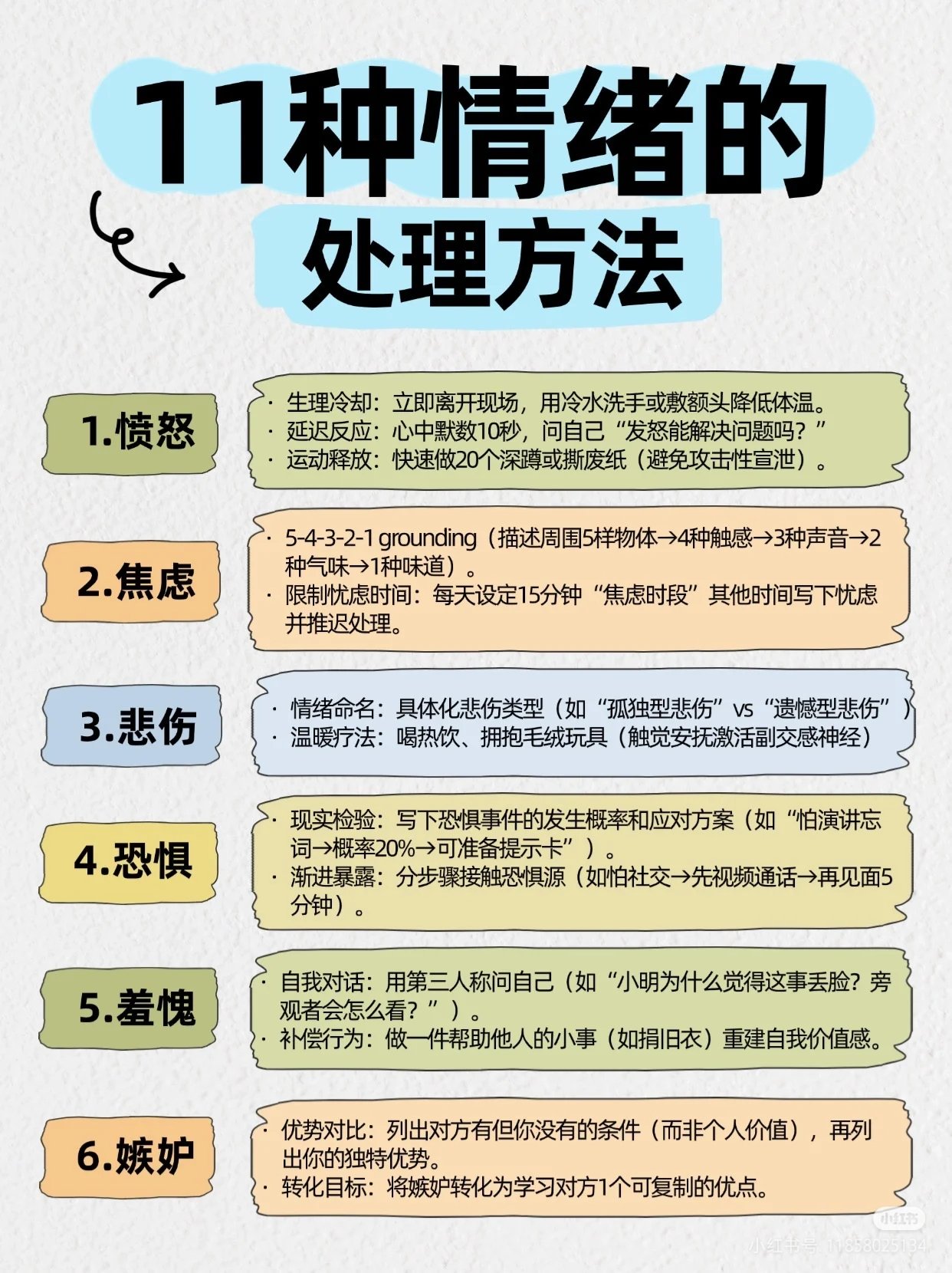 11种情绪的处理方法