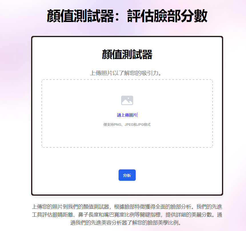 Beauty Calculator，AI颜值打分工具