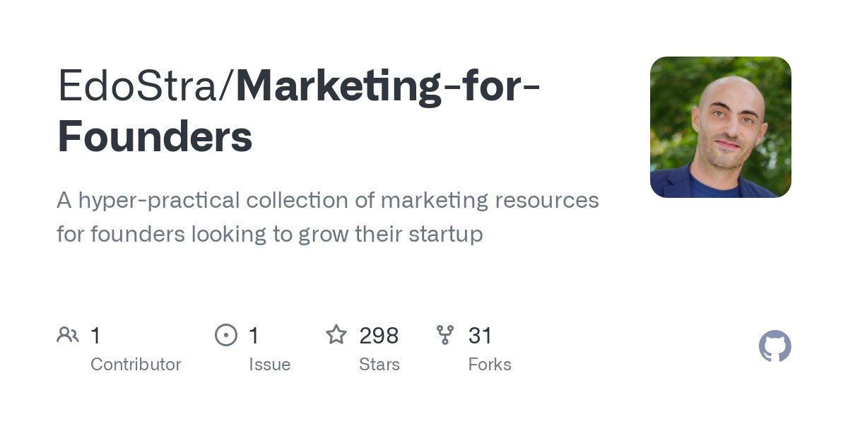 Marketing for Founders，面向创业者的实用营销资源汇总