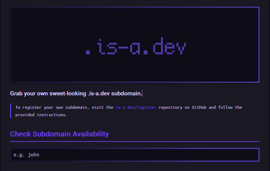 is-a.dev适合开发者的免费二级域名，可接入Cloudflare