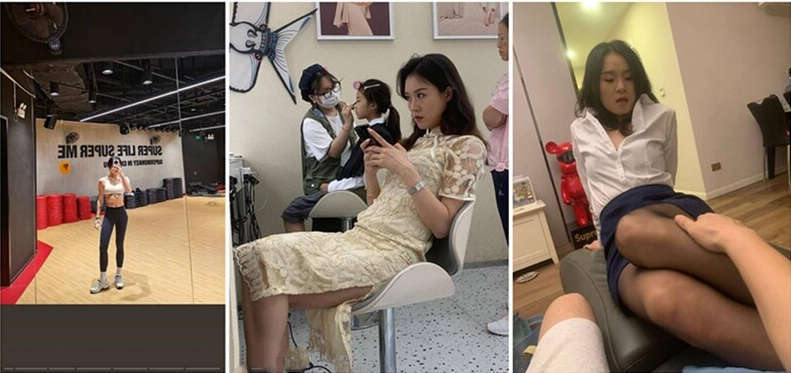 精品泄密流出 極品反差婊健身美女教練穿著黑絲挑逗男同事