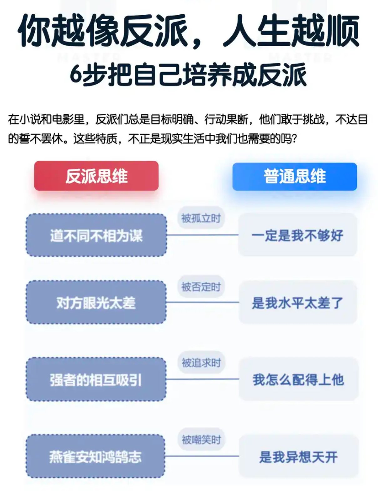 你越像反派，人生越顺，6步把自己培养成反派