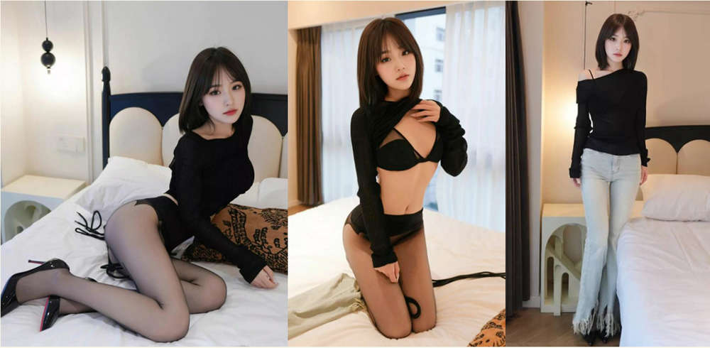秀人网新人【汁汁】紧身牛仔裤 裤里丝！黑丝极品美腿蜜臀，超大尺度 内部流出版！