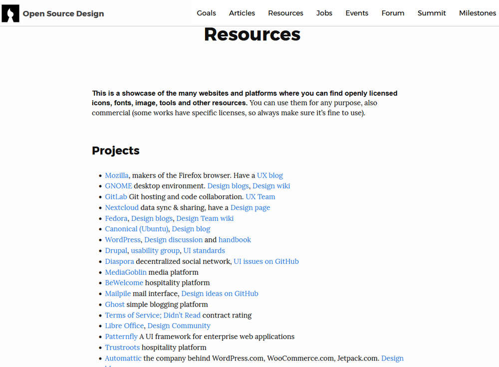 Open Source Design ，开源设计资源导航
