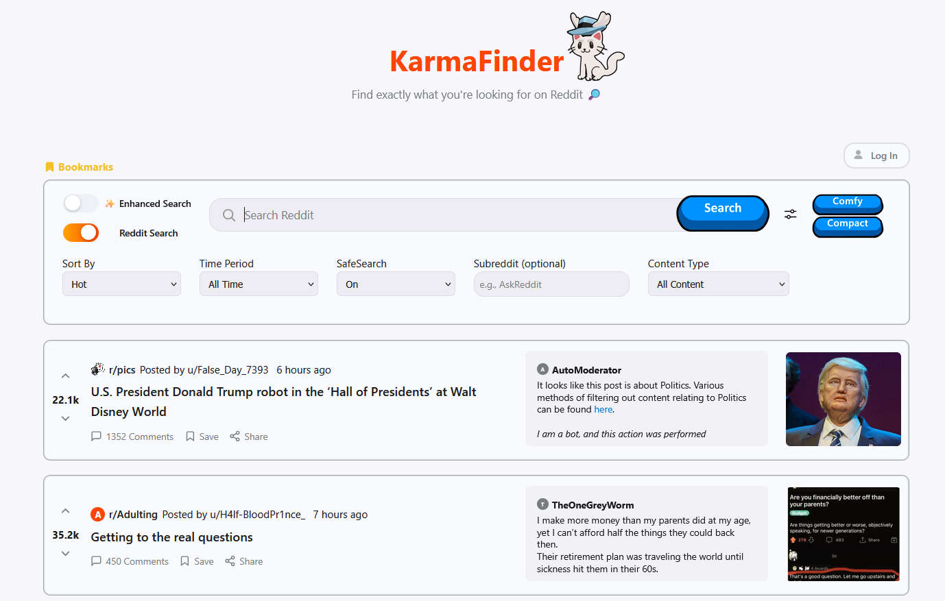 KarmaFinder，开源Reddit搜索引擎