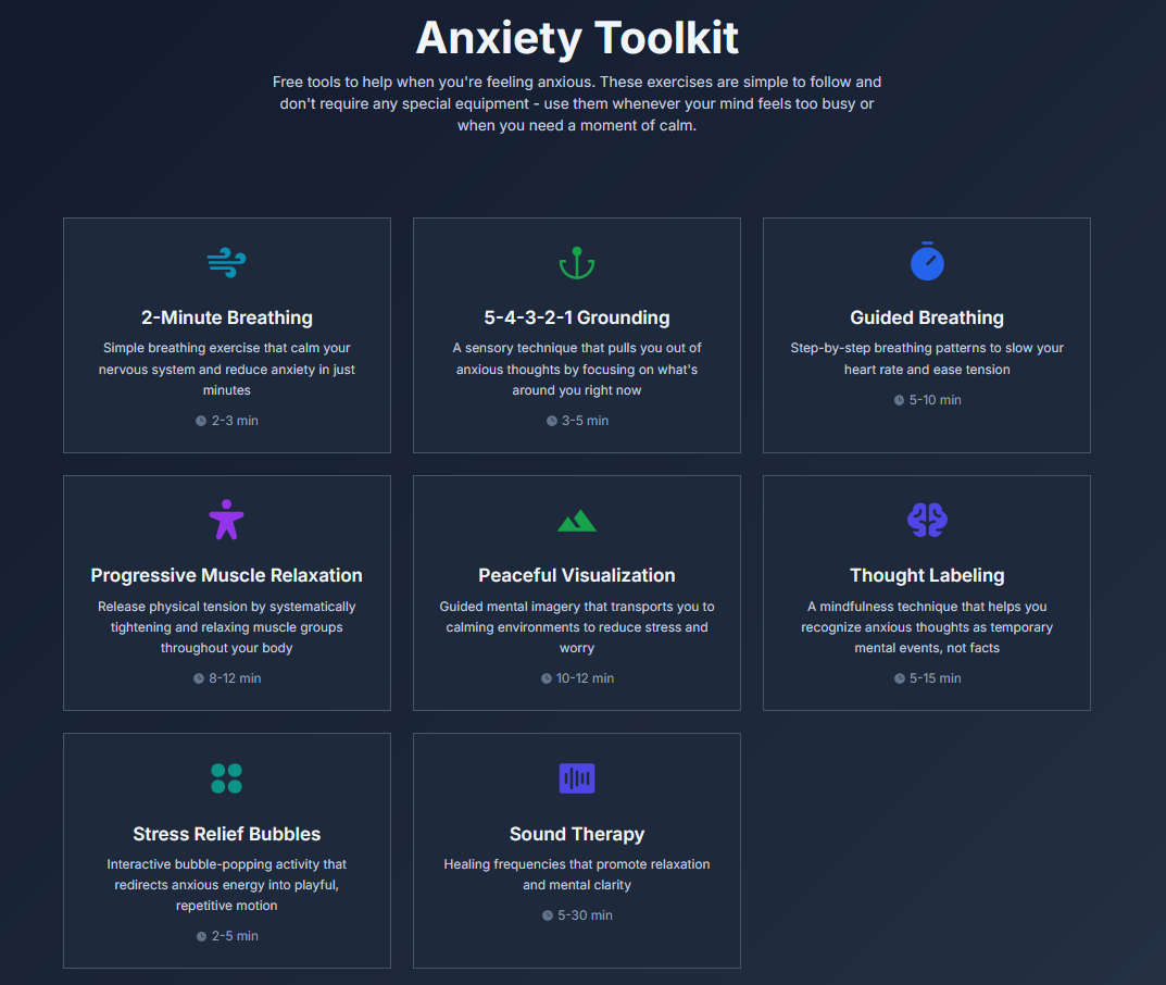 Anxiety Aid Tools，开源焦虑援助工具包，缓解焦虑，寻得内心平静