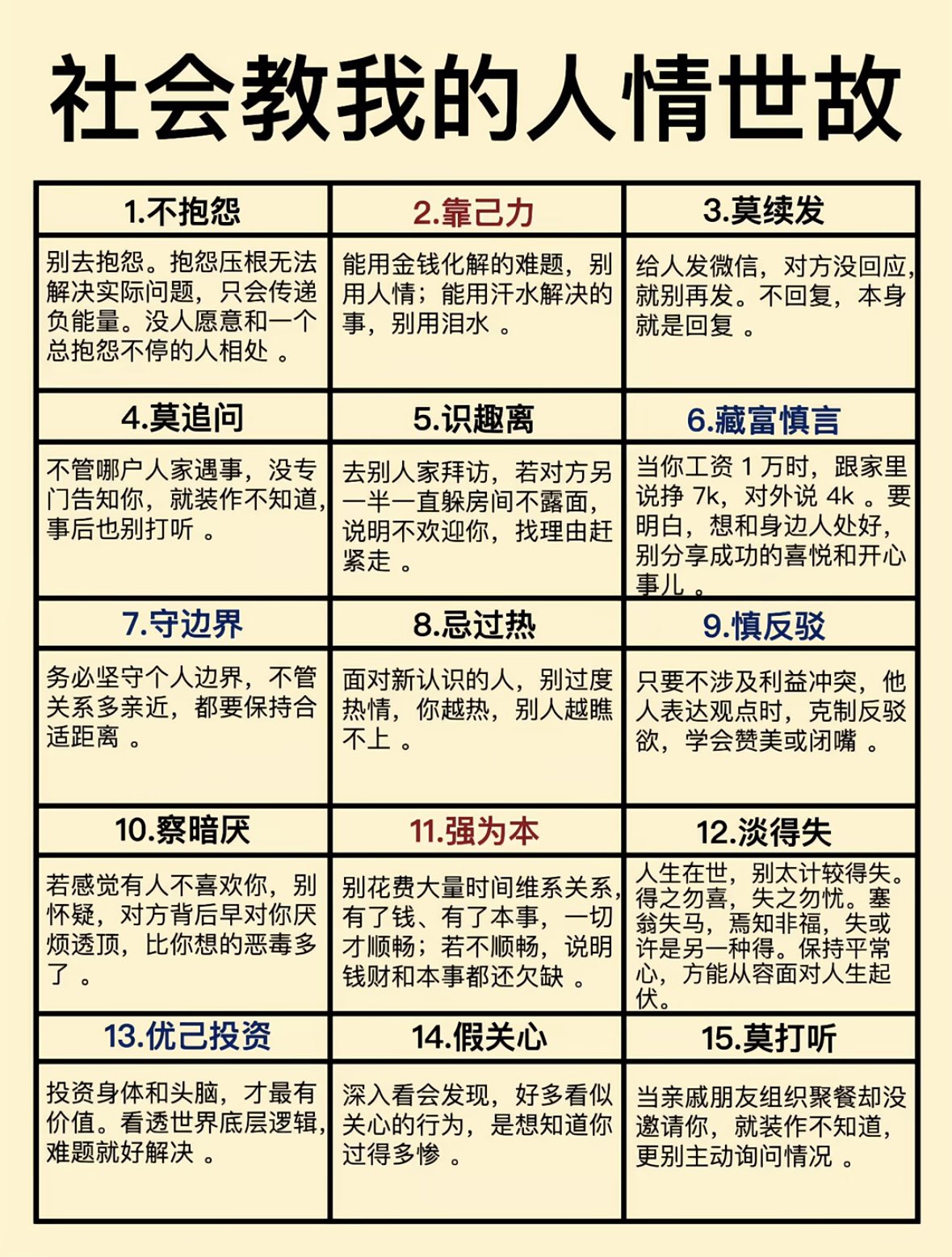 社会教我的人情世故