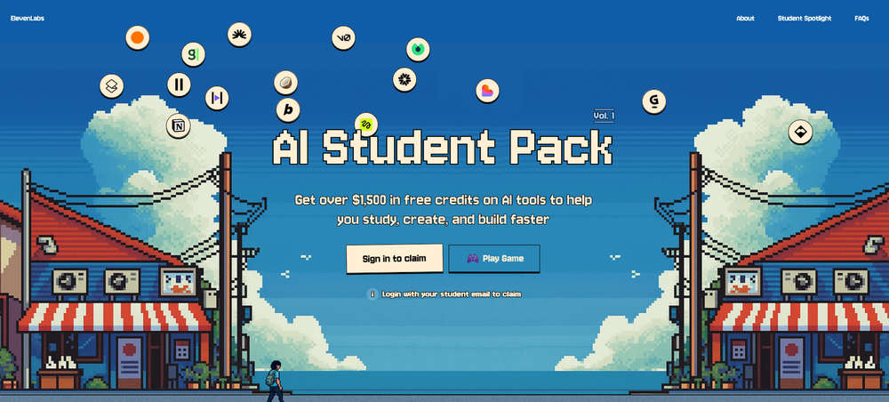 ElevenLabs 推出的AI Student Pack优惠包，超 1000 美元羊毛等你来薅