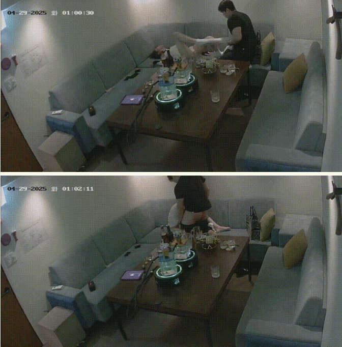 黑客破解酒吧包房摄像头偷拍红内裤帅哥灌醉女同事朋友走后和她直接在沙发上开干