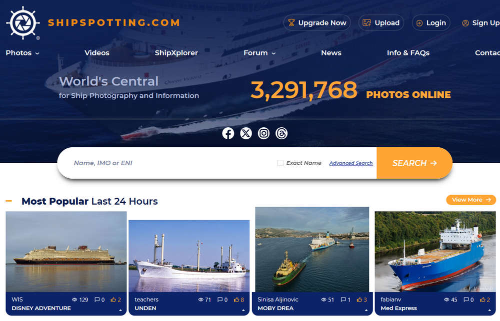 ShipSpotting，全球最大船舶照片分享社区