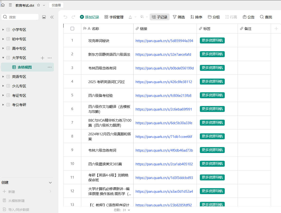 教育考试.dbt