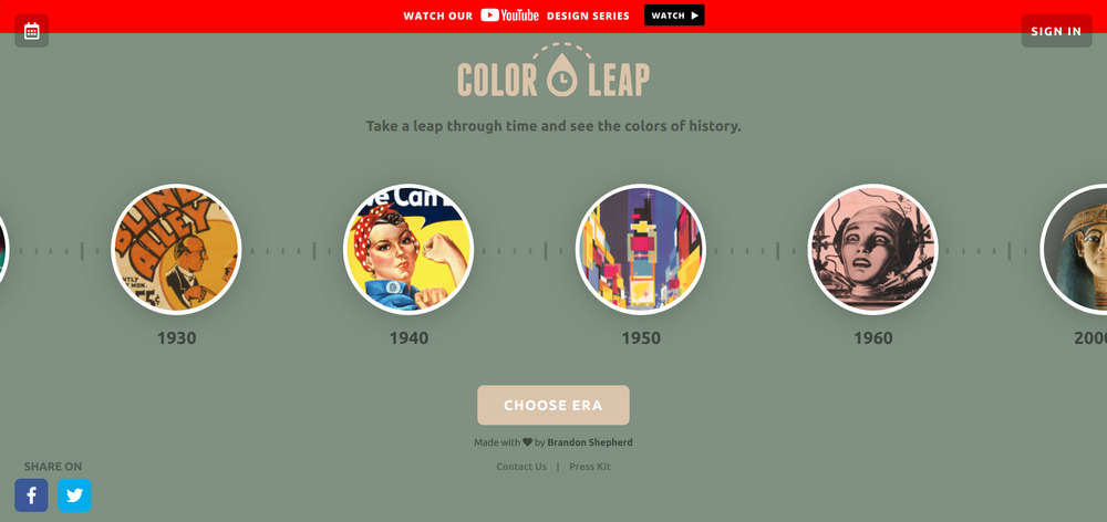Color Leap，历史上每个时代的经典配色，从经典艺术作品寻求灵感