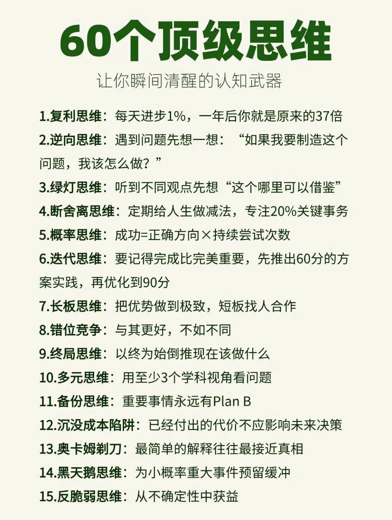 60个顶级思维