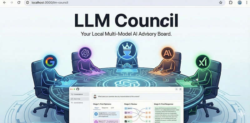 LLM Council，多大语言模型协作回答问题开源项目