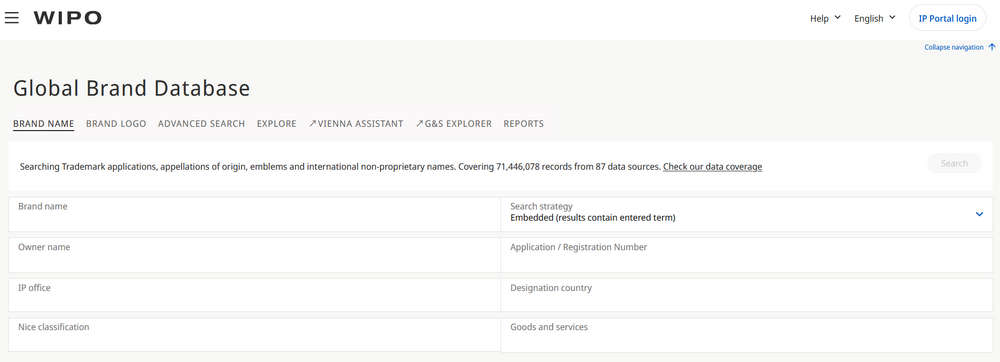 WIPO Global Brand Database，全球品牌数据库，一站式查询全球各国商标与品牌信息