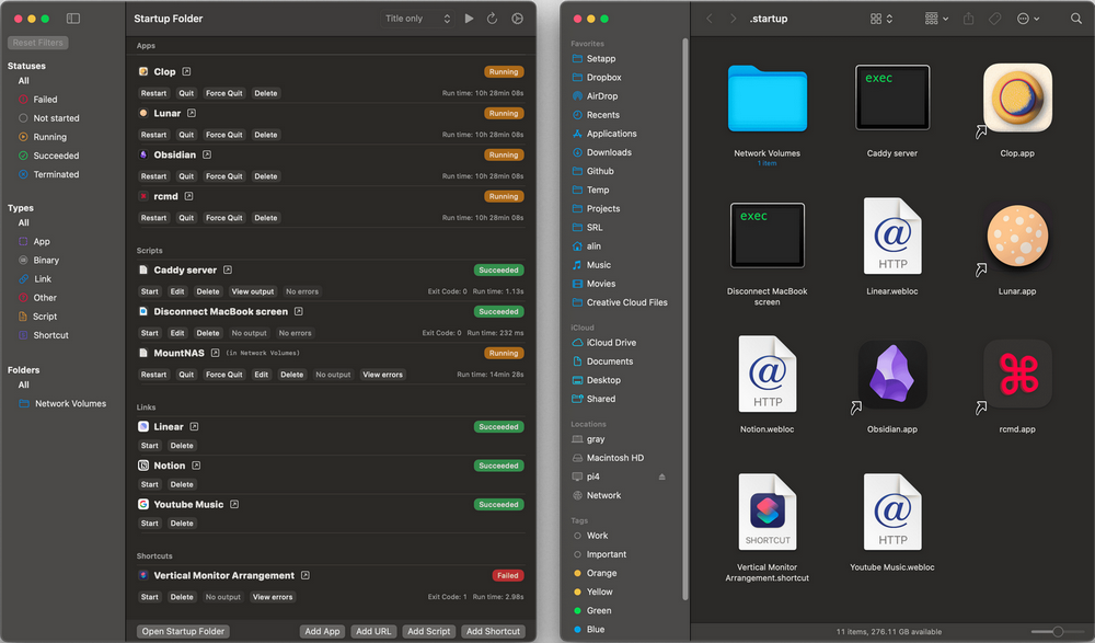 StartupFolder，简单易用的macOS开机启动项管理开源工具