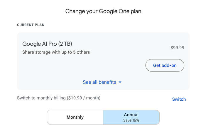 已经订阅或曾经订阅过 Google One的账号Google AI Pro $99 上车攻略