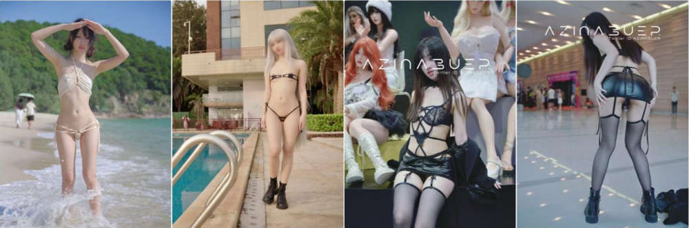 户外人前露出女神『AZINABUER』最新福利(4V)