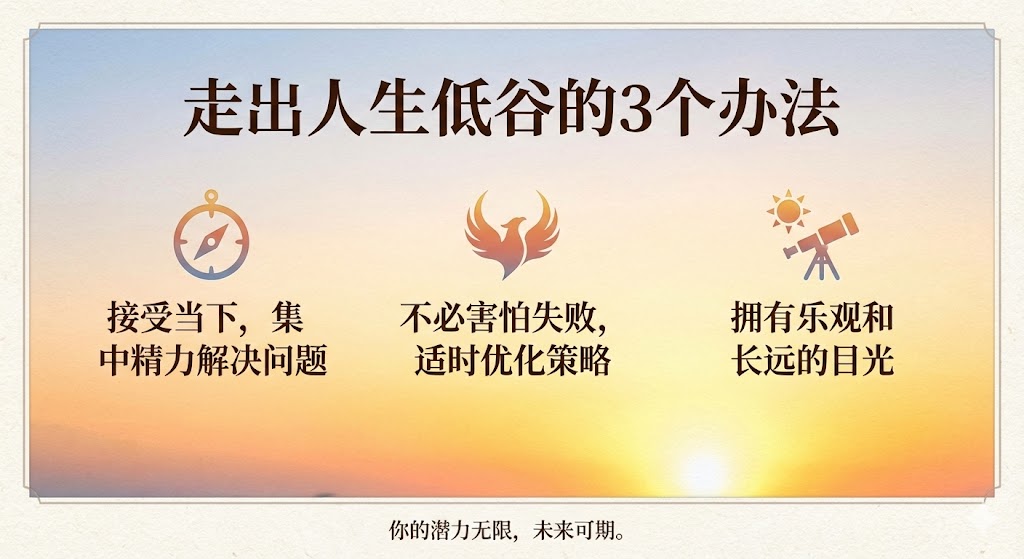 走出人生低谷的3个办法