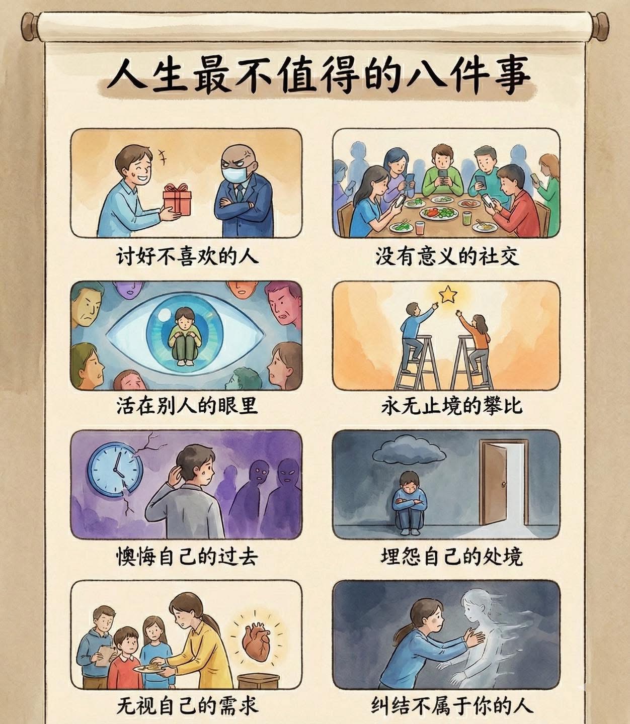 人生最不值得的八件事