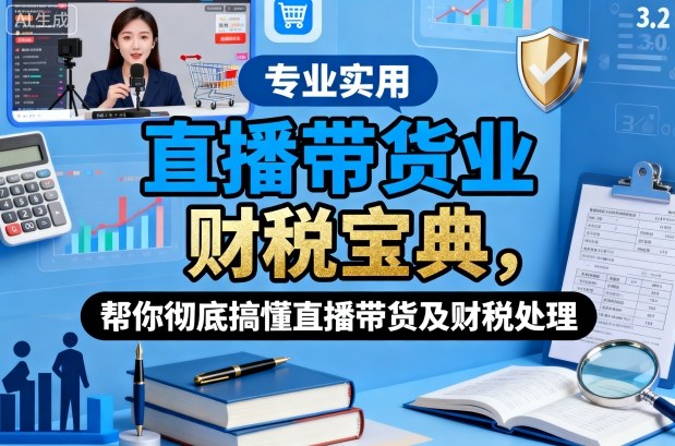 直播带货业财税宝典，帮你彻底搞懂直播带货及财税处理