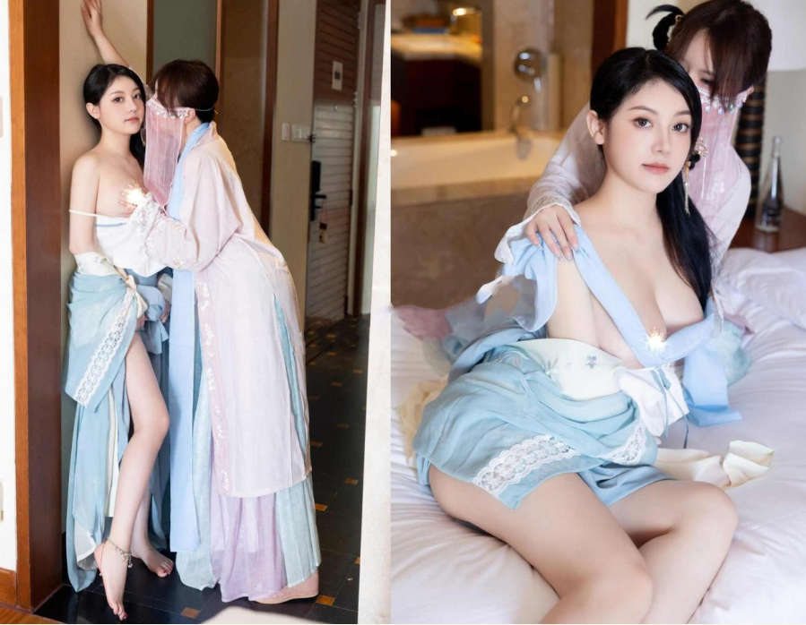 秀人网甜美可爱型美女豆瓣酱最新双人给力作品