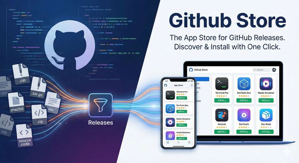 Github Store，开源Github应用商店，像逛 Google Play 或 App Store 一样浏览和安装开源软件