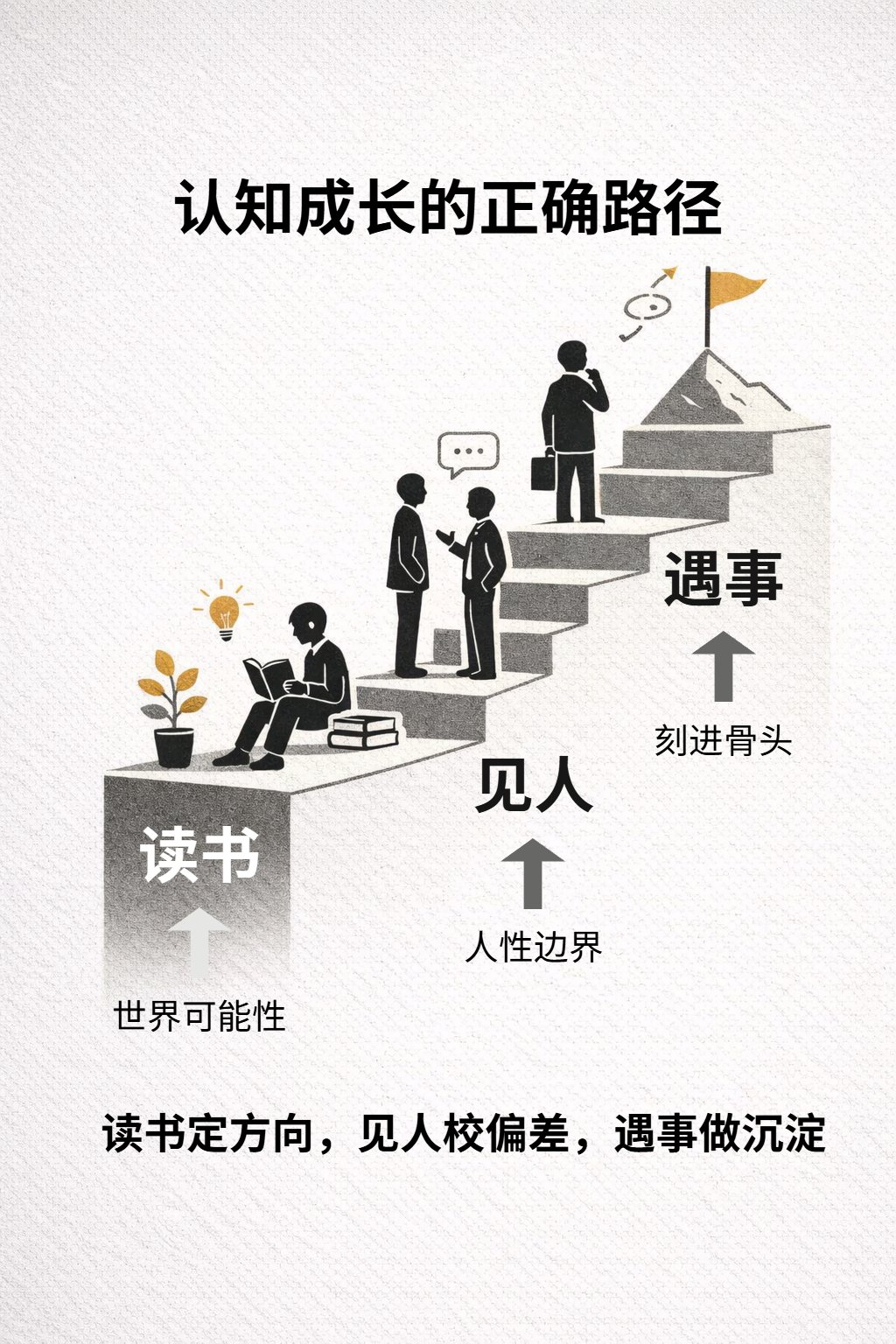 认知的提高需要多读书、还是多见人、还是多遇事？