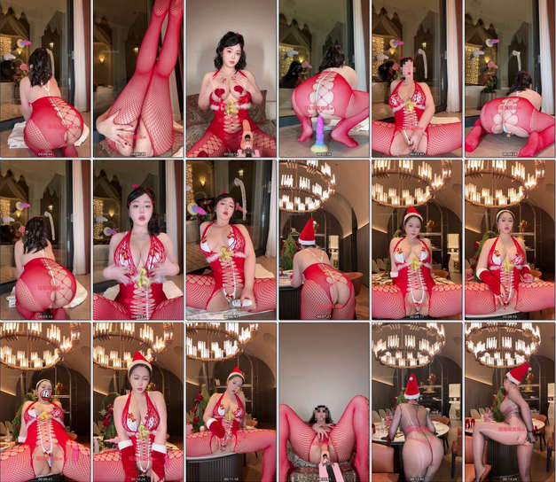 【微博巨乳】小王同学/瑶瑶摇摇摇 付费圣诞炮机插逼福利[1V/2.42G]