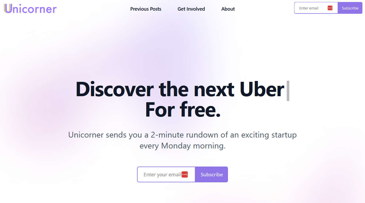 Unicorner，专注于寻找下一个独角兽的Newsletter