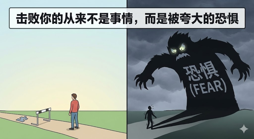 击败你的从来不是事情，而是被夸大的恐惧